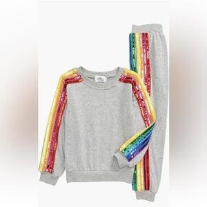 Lola + The Boys Sequin Rainbow Tracksuit